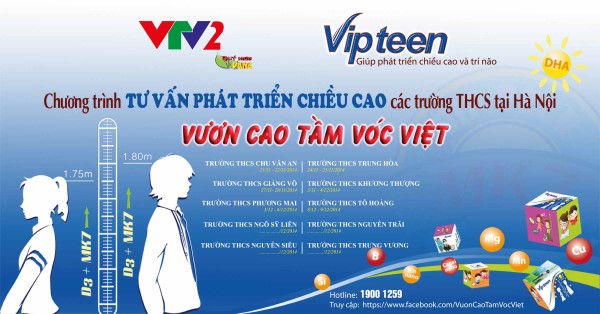 Chương trình tư vấn phát triển chiều cao các trường THCS tại Hà Nội “Vươn cao tầm vóc Việt”